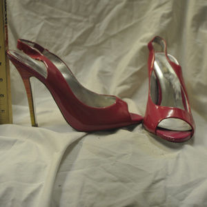 Jessica Simson peep toe sling back heels 8b Flawed